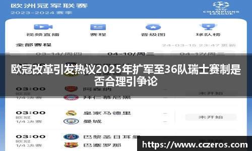 欧冠改革引发热议2025年扩军至36队瑞士赛制是否合理引争论